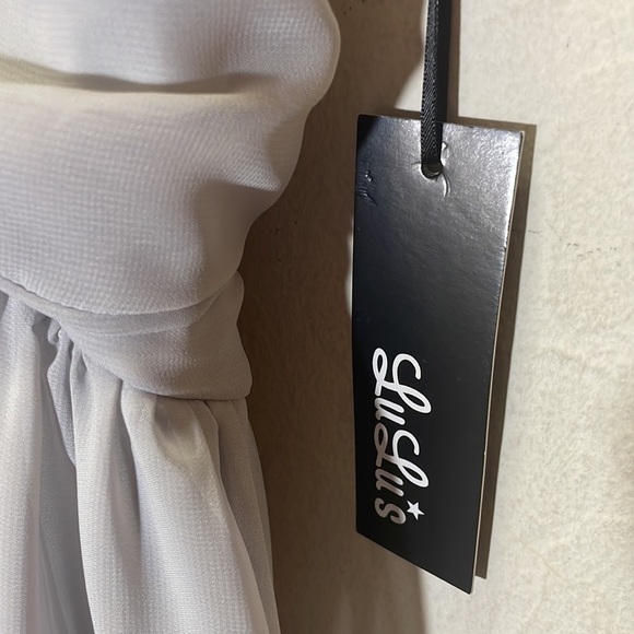 Lulu’s Evening Dream Light Grey Maxi Dress Size XL NWT - Picture 11 of 11